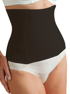 a woman wearing a black waist cincher waist trainer shapewear