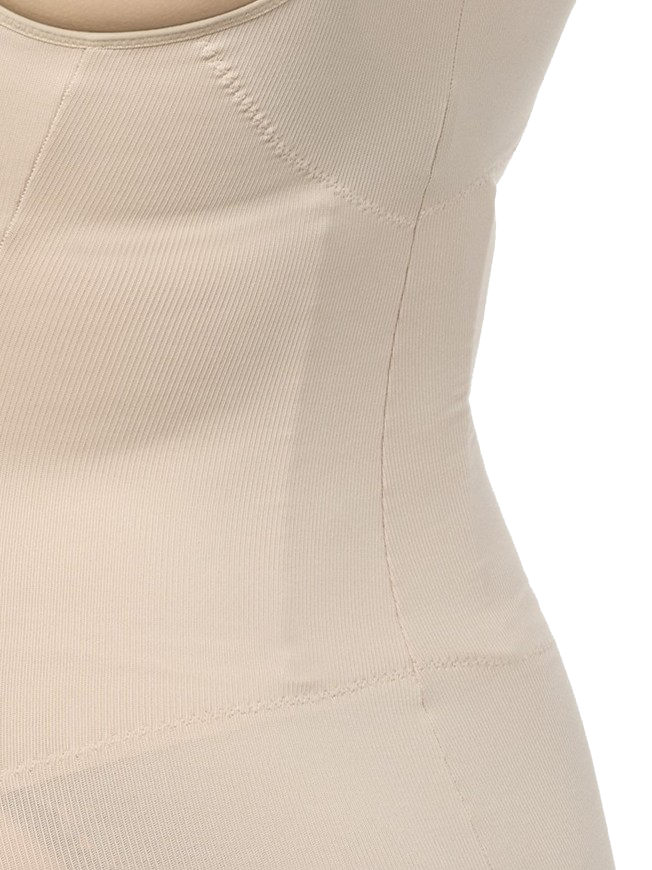 Beige shapewear garment on a white background