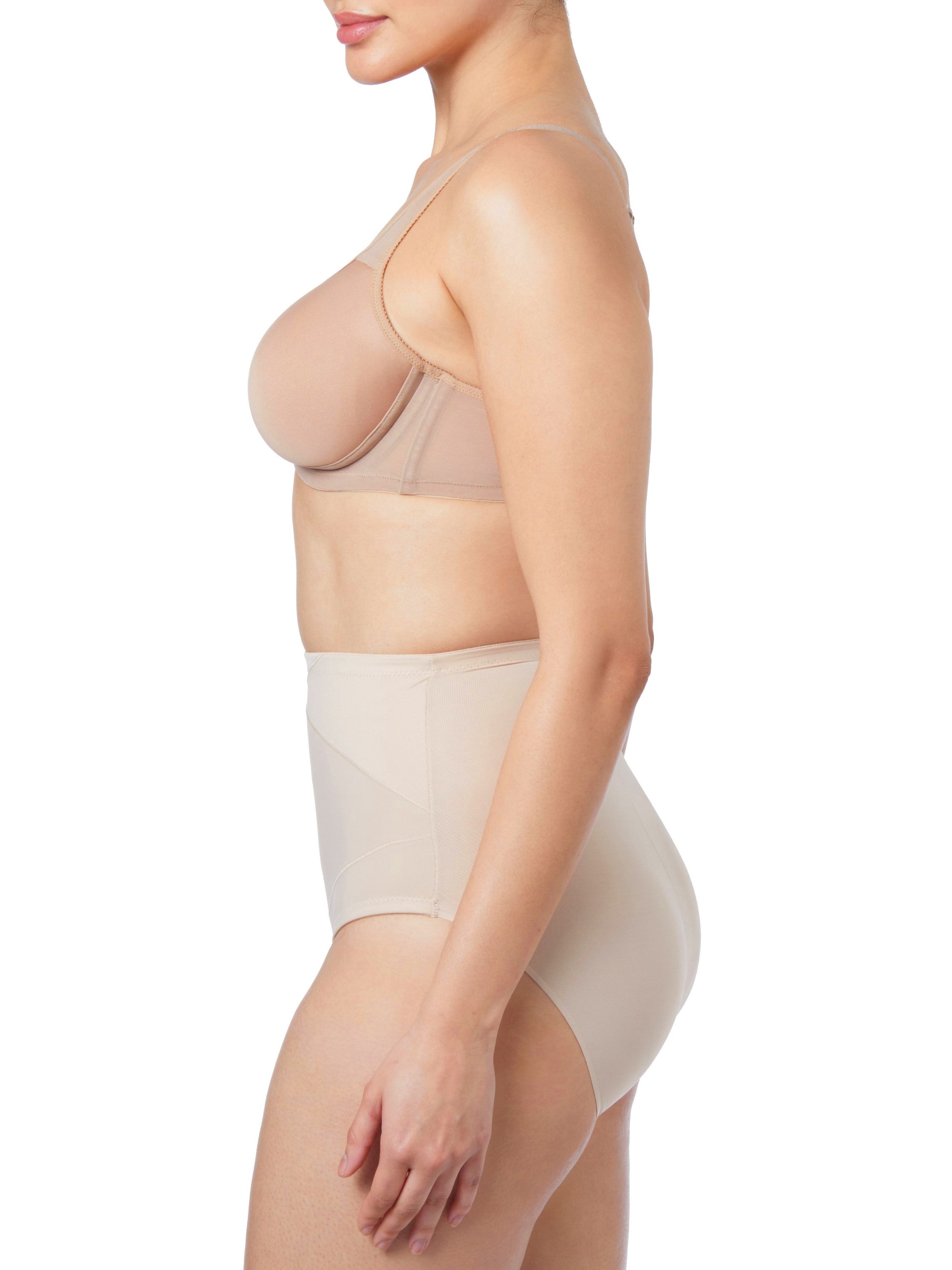 a woman wearing nude tummy control underwear shapewear