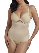 a woman wearing nude high waisted tummy control underwear