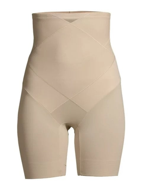 a beige shaping short