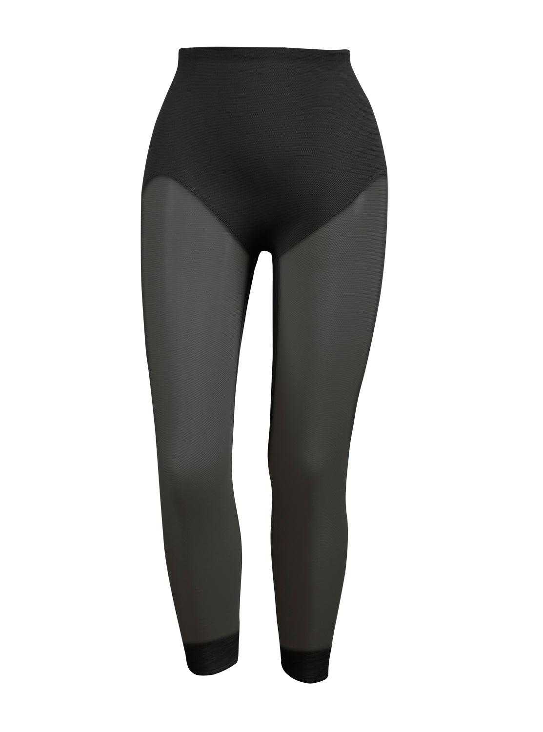 a black sheer shaping legging