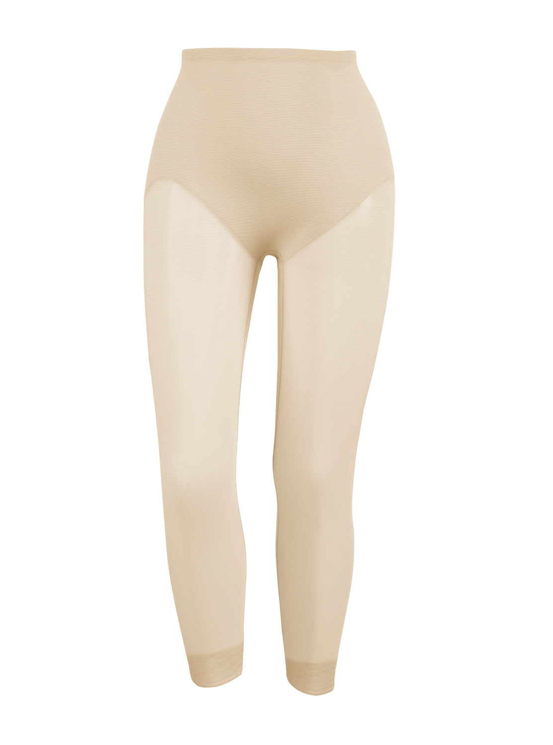 a beige sheer shaping legging