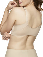 a woman wearing a nude wireless bra