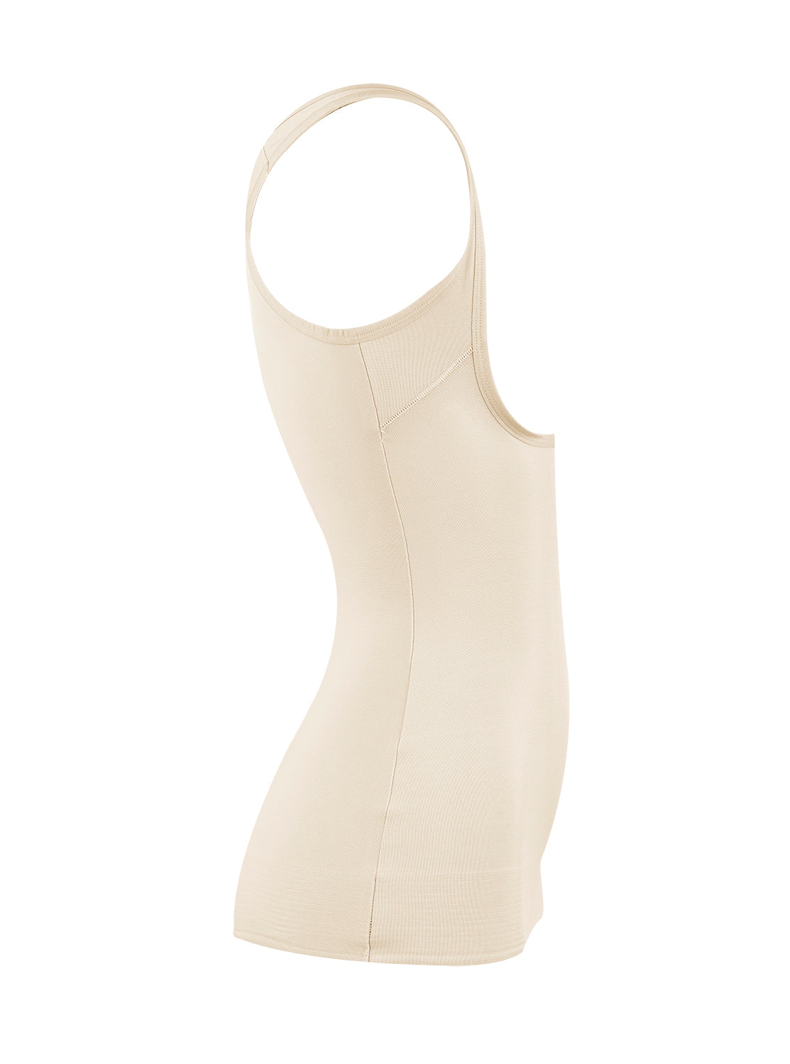 a nude open bust tummy control shaping camisole