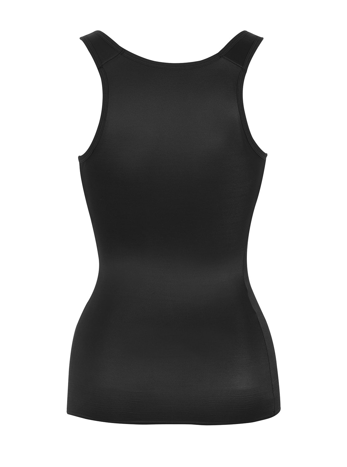 a black open bust tummy control shaping camisole