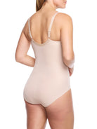 a woman wearing a nude tummy control body shaper shapewear