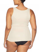 a woman wearing a beige open-bust shaping camisole