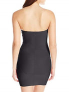 a woman wearing a black shaping bodysuit body shaper full slip shapewear