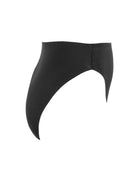 a black high-cut brief panty