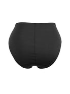 a black high-cut brief panty