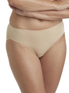 a woman wearing a nude hipster panty