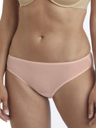 a woman wearing a pink hipster panty