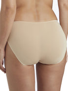 a woman wearing a beige hipster panty