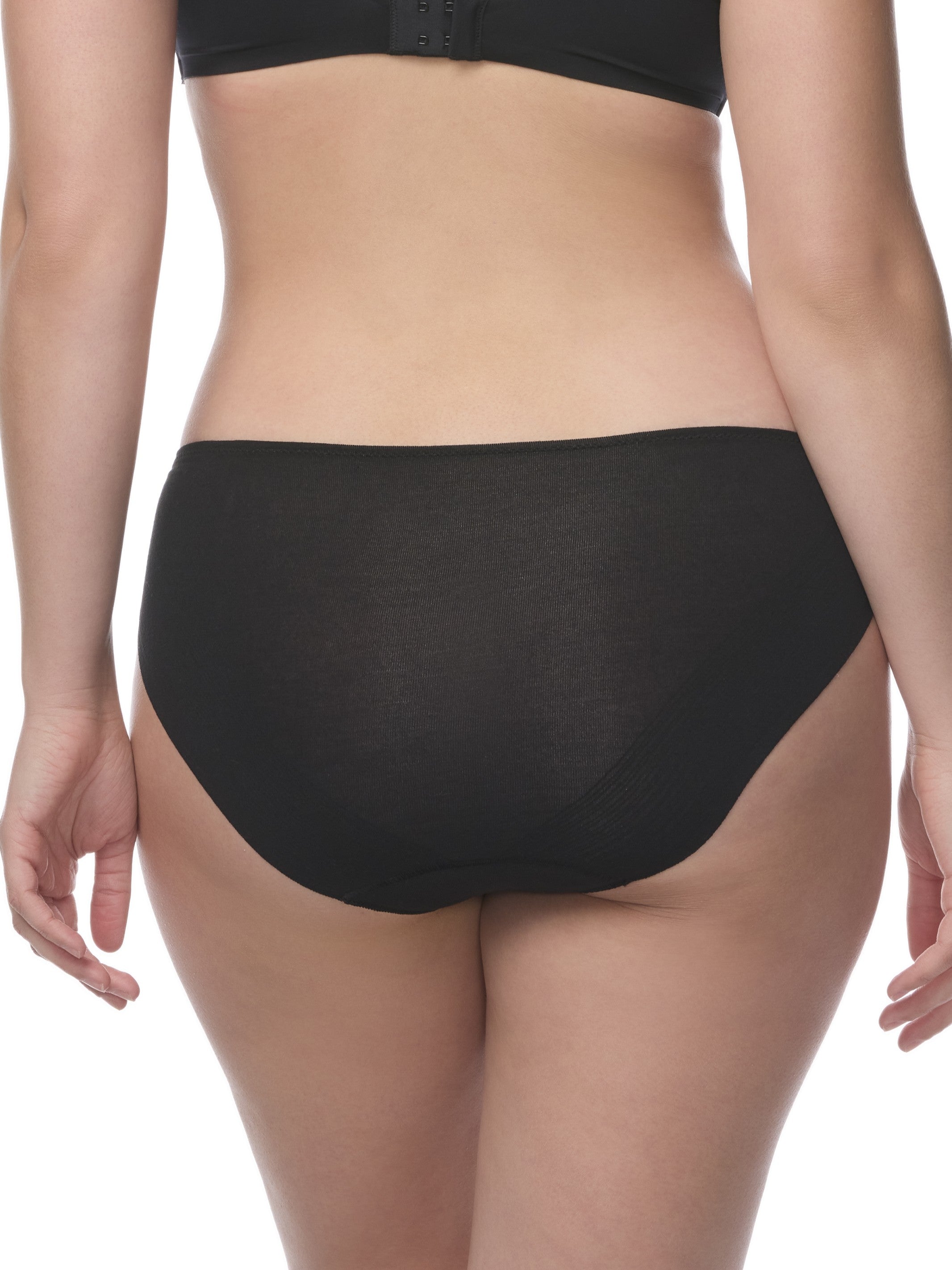 Black underwear on a white background