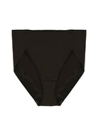 a black high cut brief panty