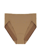 a tan high cut brief panty