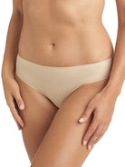 a woman wearing a nude hipster panty