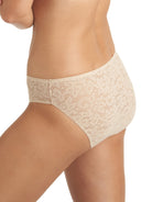 a woman wearing a beige hipster panty