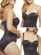 different strap options for the black strapless shapewear full body shapewear