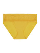 a yellow lace trim hipster panty women's underwear