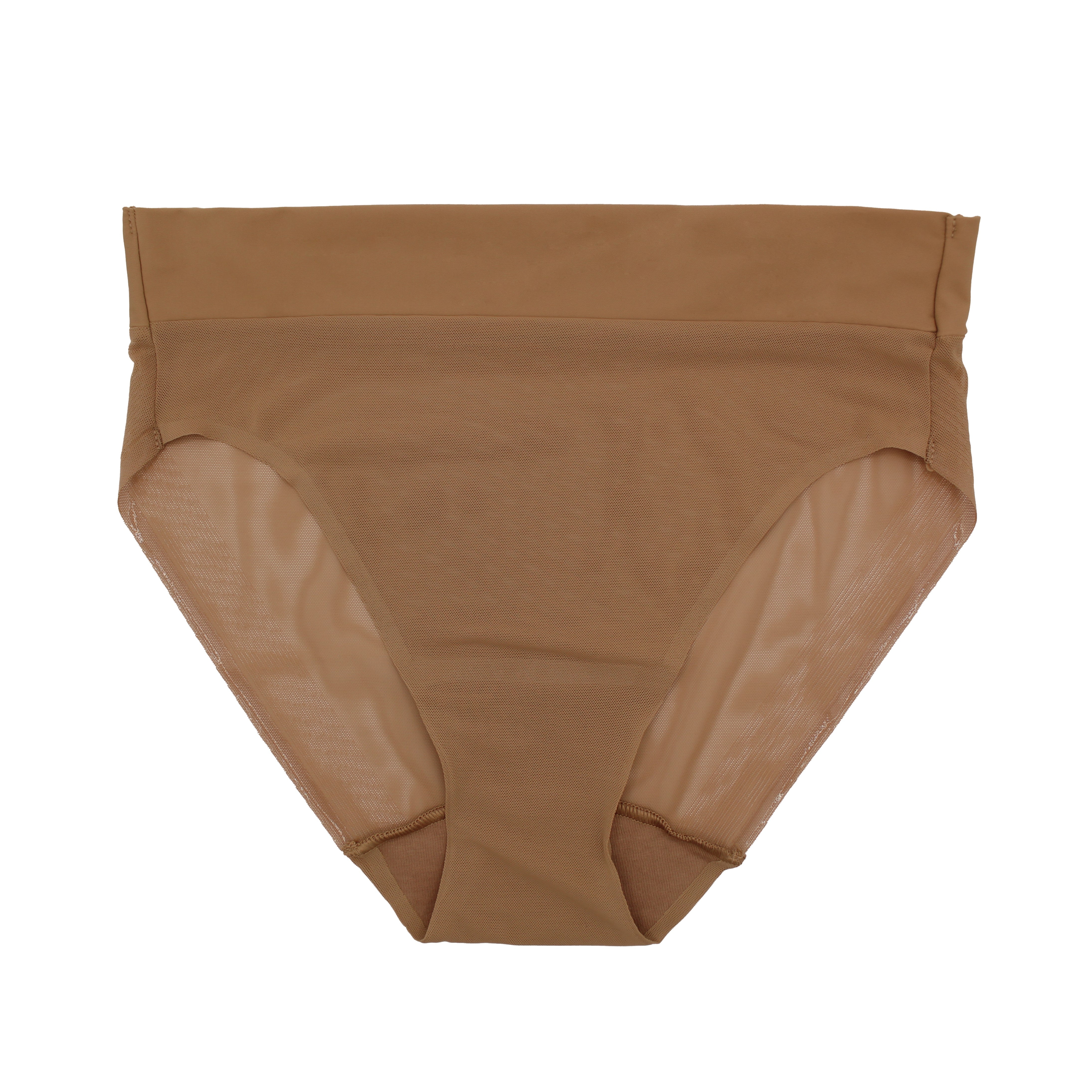 a tan sheer high cut brief panty