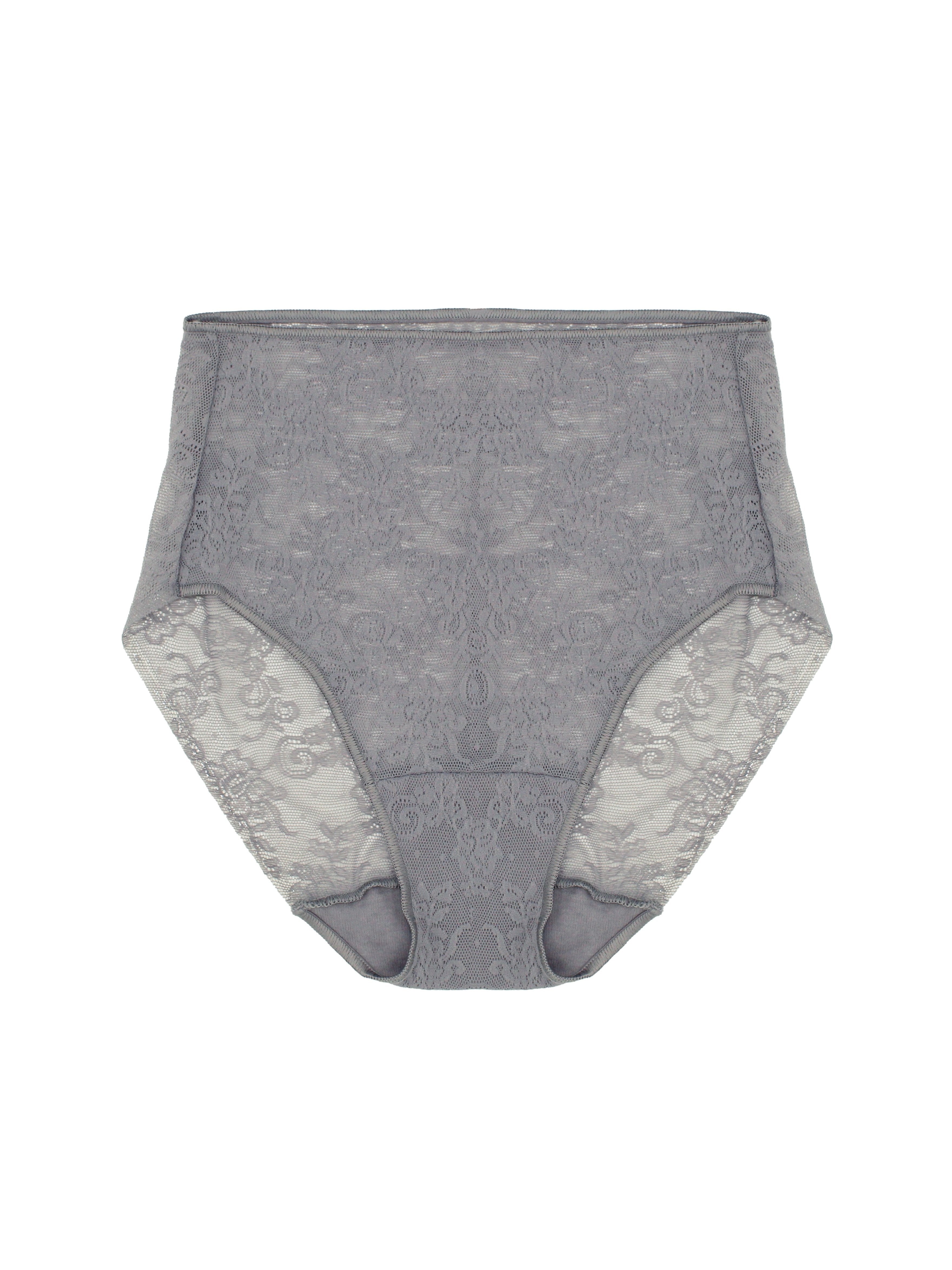 a grey lace brief panty